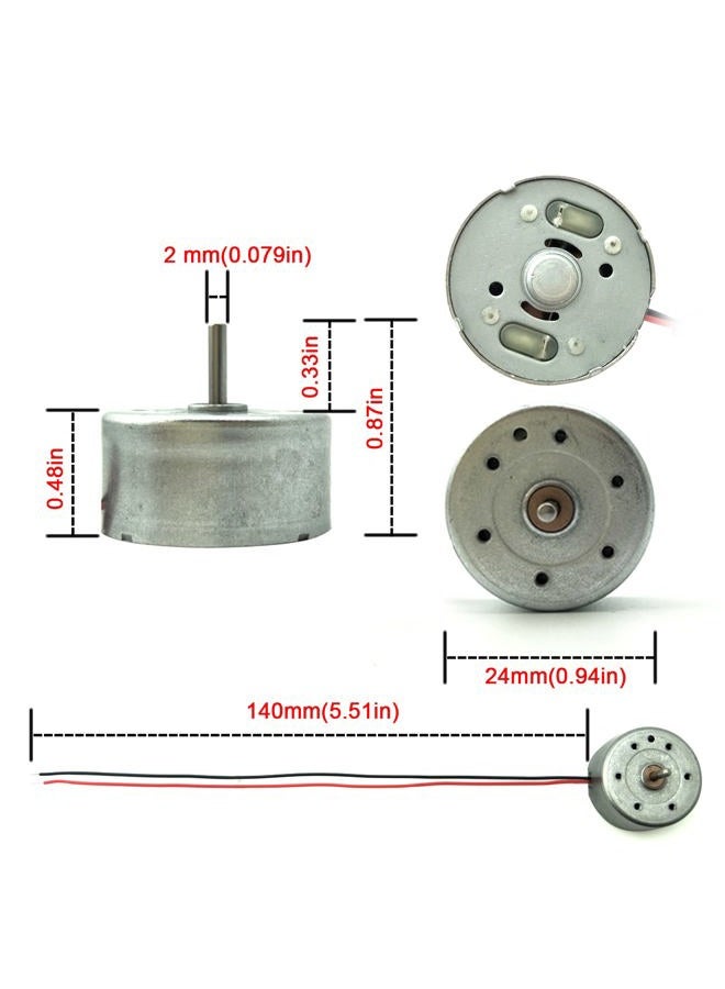 EUDAX 6 Set Mini Generator Motors 3V-12V DC Motor Electric Motor with Propellers Fan Leaf for DIY Electronic Toys Wind Turbine Hand Cranked Power Model School Project Educational Physics Experiment - Image 2