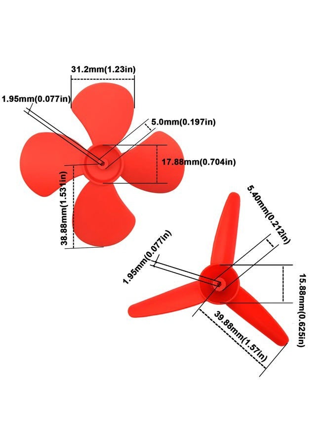 EUDAX 6 Set Mini Generator Motors 3V-12V DC Motor Electric Motor with Propellers Fan Leaf for DIY Electronic Toys Wind Turbine Hand Cranked Power Model School Project Educational Physics Experiment - Image 3