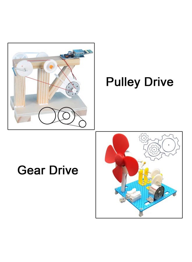 EUDAX 6 Set Mini Generator Motors 3V-12V DC Motor Electric Motor with Propellers Fan Leaf for DIY Electronic Toys Wind Turbine Hand Cranked Power Model School Project Educational Physics Experiment - Image 4