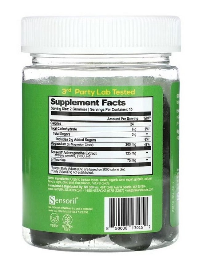 ناتشورال ستاكس Magnesium Gummies Zen Green Apple 30 Vegan Gummies - Image 2