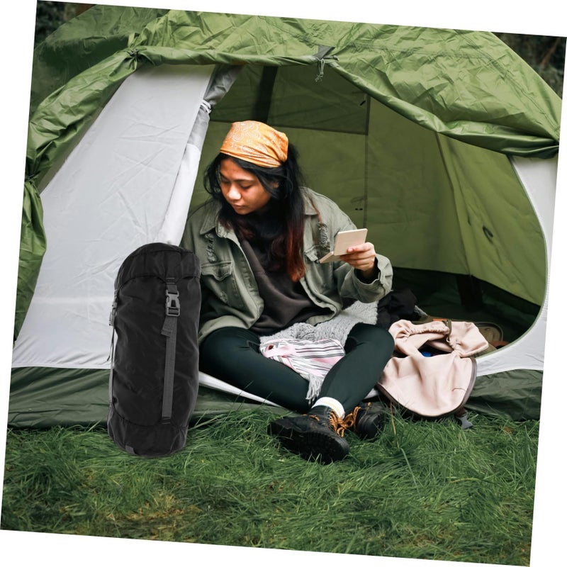 Compression Stuff Sack Water Resistant Space Saving Gear Lightweight Portable Storage Camping Hiking Travel Compact Easy Use Gray - Image 5