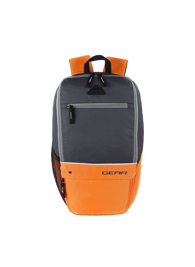 جير - حقيبة مدرسية مقاومة للماء Gear Superior Xl 17L / حقيبة ظهر عادية / حقيبة جامعية للرجال / النساء (رمادي-برتقالي) - Image 1