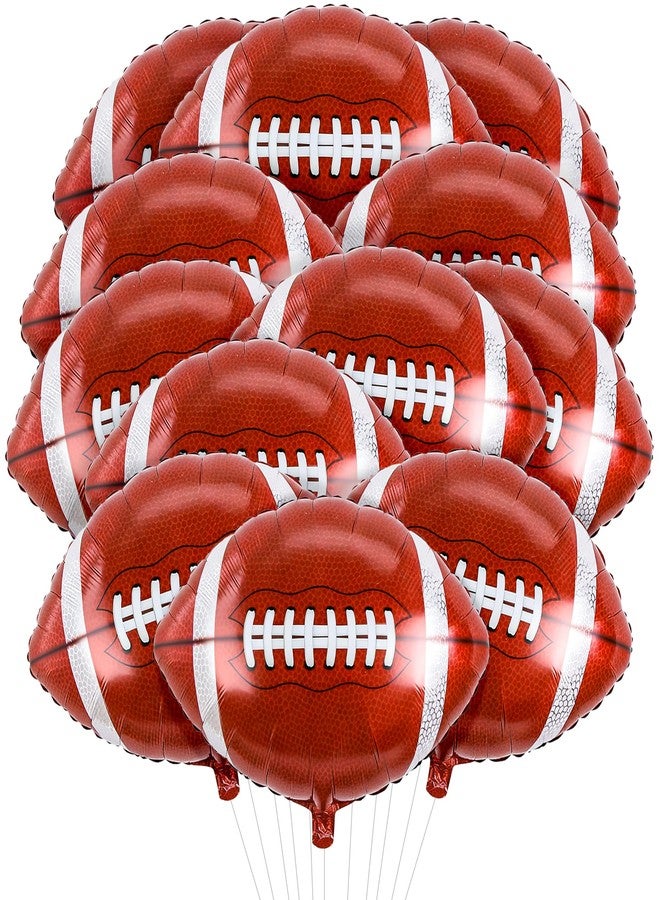 KHC-KHF Rugby-Balloons Football-Balloon 12Pcs 18inch Football Foil Balloons Sports Party Decor Game Day Birthday School Win Tailgate and Team Celebration Supply - Image 1