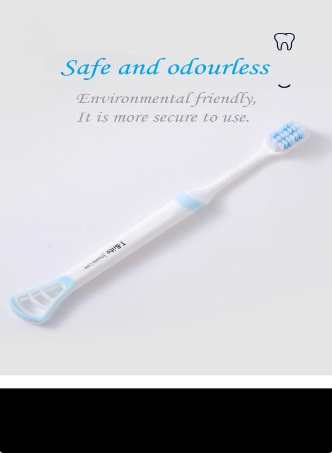 RUJVE 2 In 1 Soft Manual Toothbrush And Tongue Cleaner Scraper For Men And Women, Kids, Adults-Set Of 5 Pcs (Multicolour - Image 5