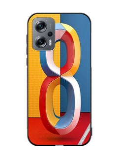 Protective Case Cover For Xiaomi Redmi K50i Number 8 Design Multicolour