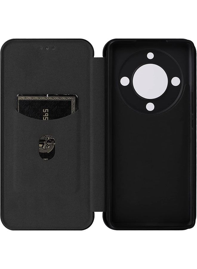 أوشن هواوي هونور ماجيك 5 لايت / هونور x9a / هونور x40 5G الهاتف المحمول قذيفة ، لينة تبو الصف العسكري إسقاط الحماية ، المغناطيسي إدراج غطاء الوجه قوس هونور ماجيك 5 لايت / x9a / x40 5g أسود الهاتف المحمول ق - Image 2