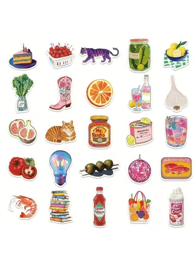Kandid 50pcs Mediterranean Artistic Stickers – Decorative Decals for Laptop, Scrapbook & Luggage (Mediterranean Art) - Image 3