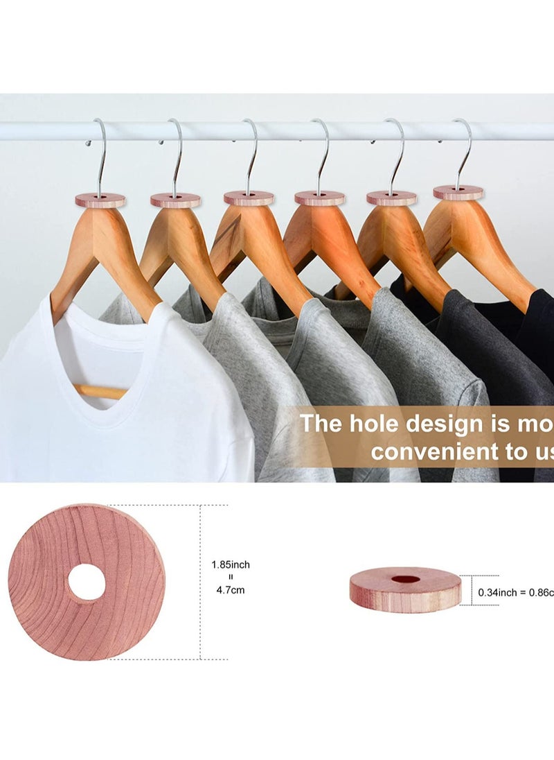 SYOSI - Cedar Rings for Hangers Blocks for Clothes Storage 100% Natural Aromatic Wood for Closets and Drawers Accessories Freshener 24-Pack - Image 1