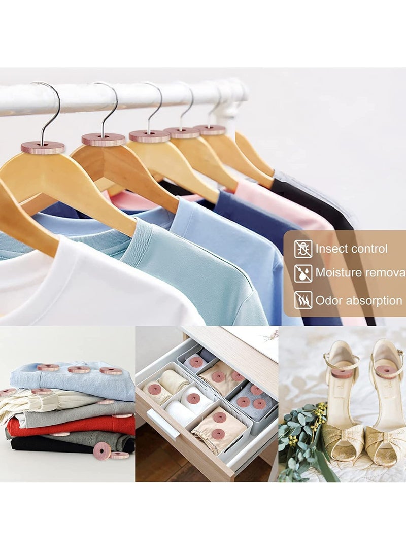 SYOSI - Cedar Rings for Hangers Blocks for Clothes Storage 100% Natural Aromatic Wood for Closets and Drawers Accessories Freshener 24-Pack - Image 1