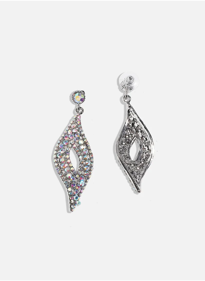 SOHI Crystal Bow Drop Earrings ed