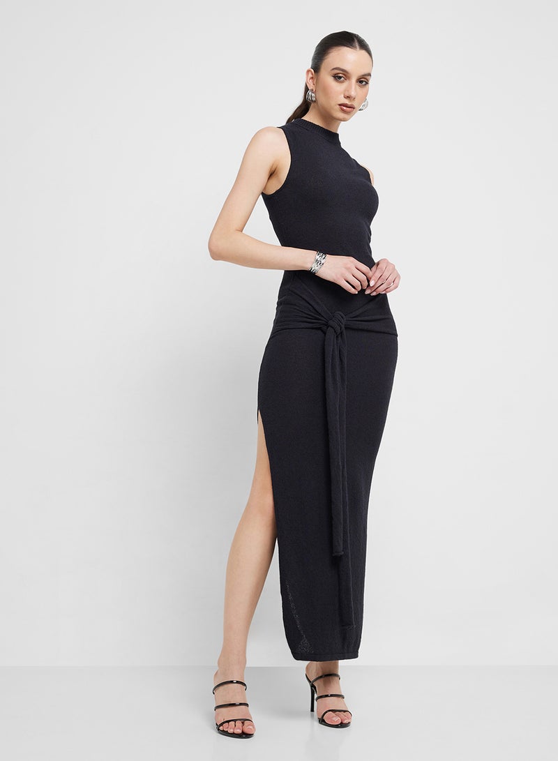 ساندايز فستان محبوك بحزام خصر - Image 4