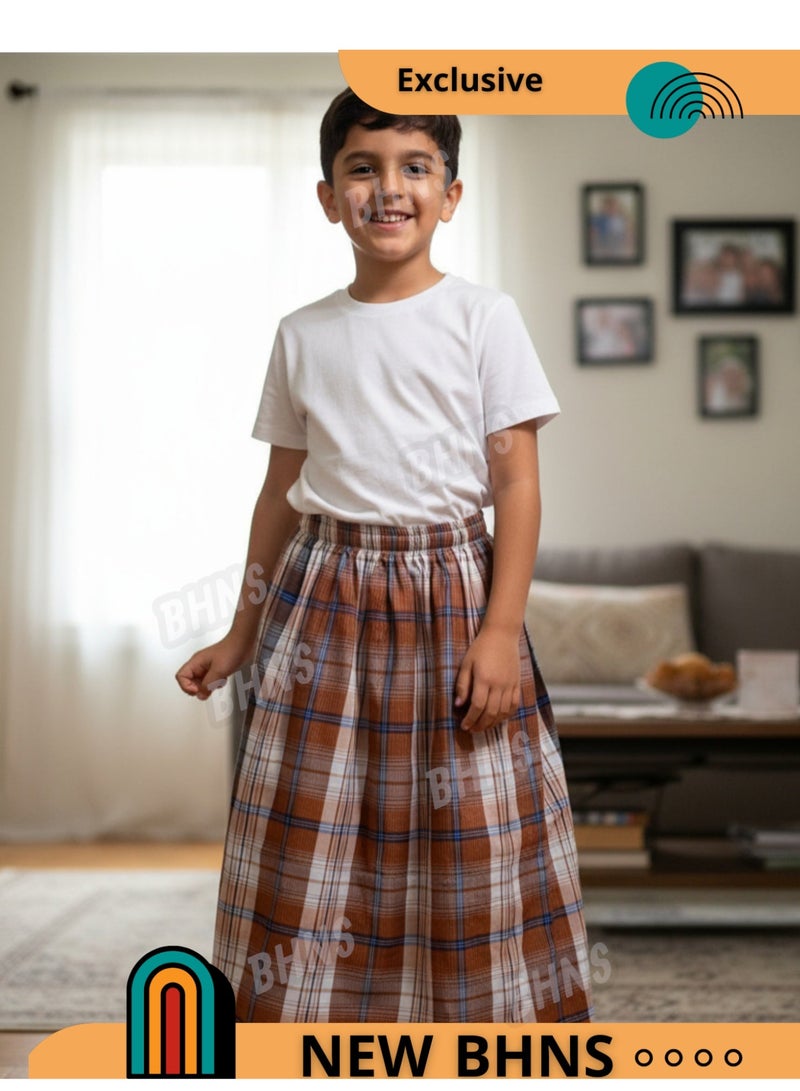 بهنس فوطة ولادي وزرة مطاط  للاولاد وزرة صيفي مريحة جدا وباردة لاطفال وزار ولادي معوز صارون فوطة اولاد صاروم اسباعية ولادية مناسب للمنزل والنوم واوقات الصلاة - Image 1