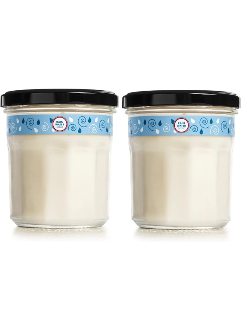 Mrs. Meyer's Clean Day MRS. MEYER'S CLEAN DAY Soy Aromatherapy Candle, 35 Hour Burn Time, Made with Soy Wax and Essential Oils, Rain Water, 7.2 oz - Pack of 2 
