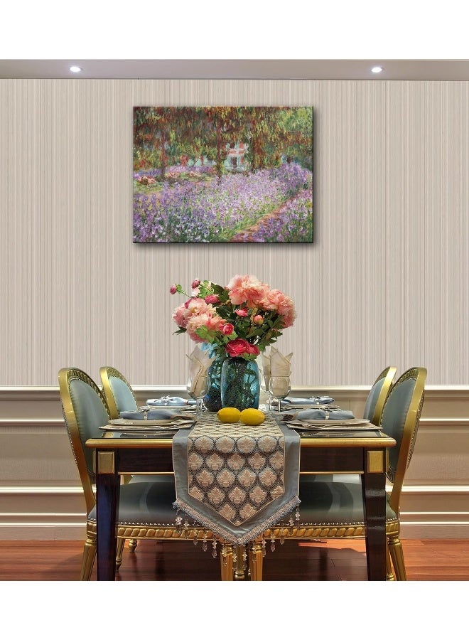 Home Trove Msspart Irises In Monet'S Garden, 1900 By Claude Monet Canvas Wall Art Decor Framed Famous Painting Print For Bathroom Bedroom Wall Decoration 12"X16"  - Image 5