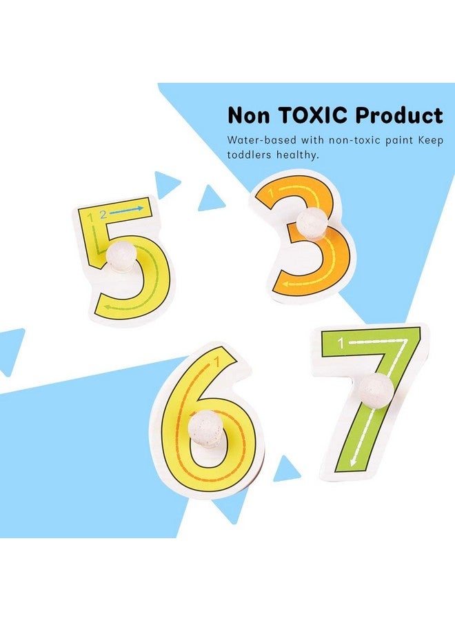 بيبي ألغاز الأرقام والأشكال الخشبية 2 في 1 من بايبي للأطفال، ألغاز الأرقام والأشكال الخشبية، ألعاب تعليمية لمرحلة ما قبل المدرسة، لوحة ألغاز خشبية لعد الأرقام للأولاد والبنات من عمر سنتين فما فوق - Image 4