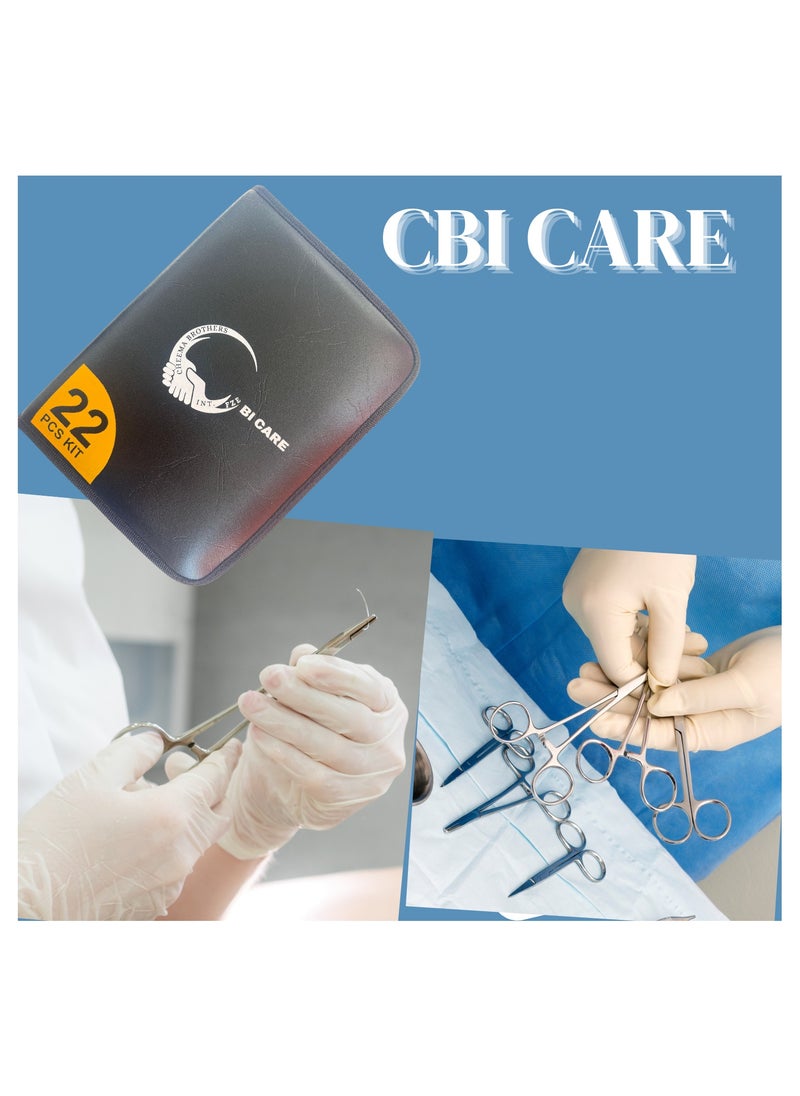 CBI Care 22 Pcs Dissection Kit Set with Scalpel Knife Handle Blades for Biology Lab Anatomy just for Medical Students with a Portable Storage Bag by CBI Care  - Image 2