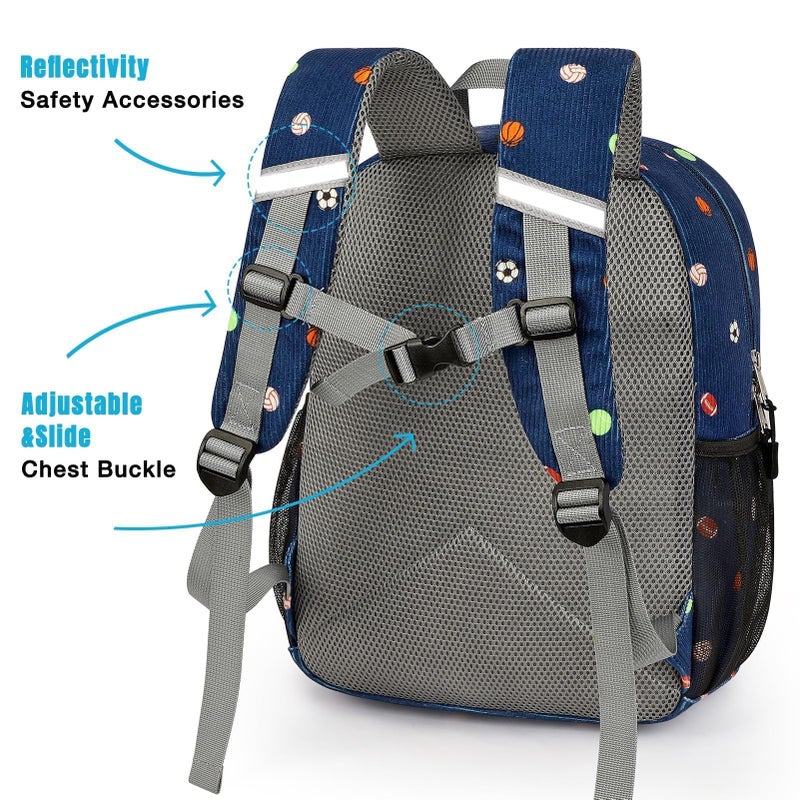 STEAMEDBUN Corduroy Toddler Backpack for Boys Girls 2-4, Kids Preschool Backpack for Kindergarten - Image 3