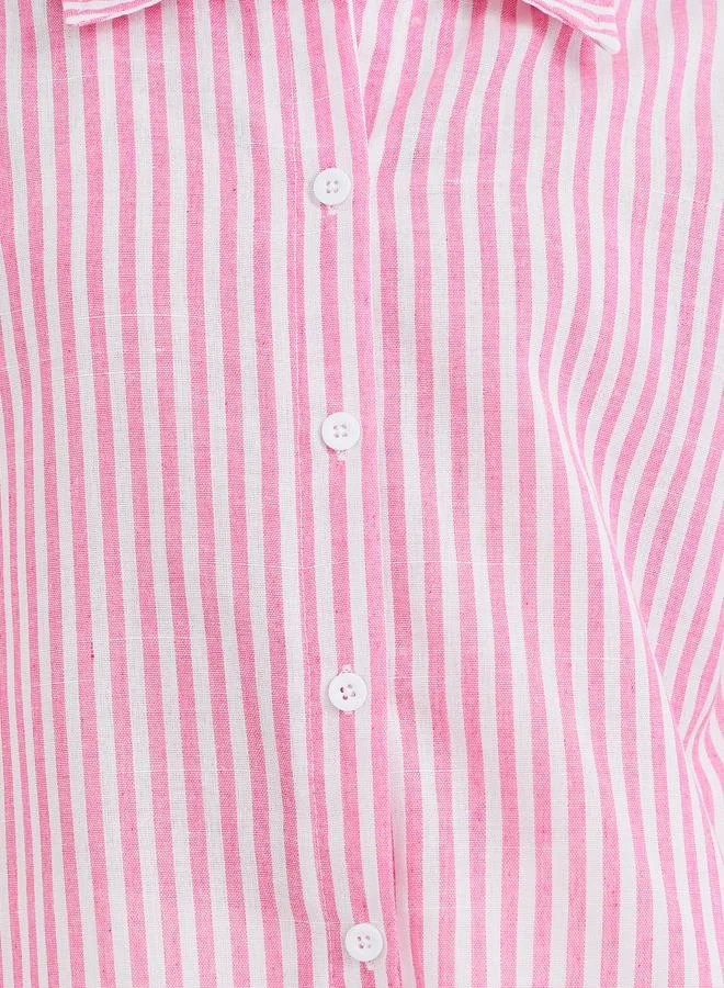 ستايلي Styli Pinstripe Oversized Shirt