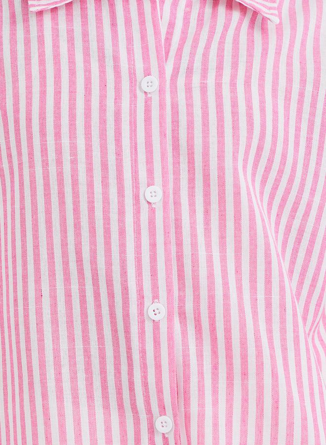 Styli Pinstripe Oversized Shirt