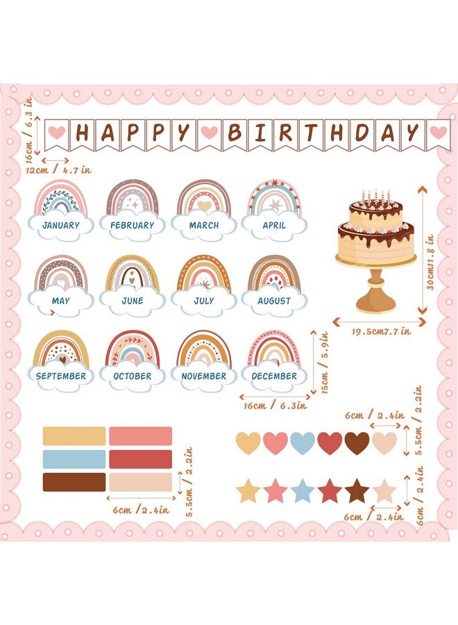 مارسبارك مجموعة لوحات إعلانات عيد الميلاد بألوان قوس قزح مكونة من 65 قطعة لتزيين الفصول الدراسية ومخططات أعياد الميلاد للفصول الدراسية (لون بوهو) - Image 2