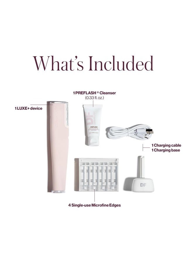 DERMAFLASH LUXE+ Sonic Dermaplaning Tool for Face Peach Fuzz Removal, Anti-Aging and Exfoliation, Icy Pink - Image 5