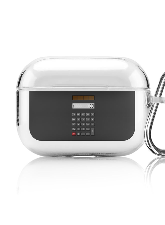 Stylizedd Classic Clear printed Case for Apple AirPods Pro 2nd Generation Thin Transparent Cover [Designed for Apple AirPods Pro 2nd Generation] - Calc (Black) - Image 1