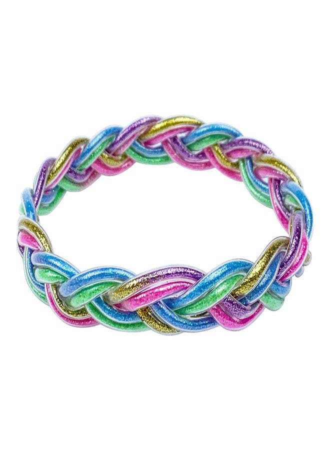 YBMYCM Glitter Jelly Bangles Bracelets for Women Weave Glitter Filled Jelly Silicone Bracelets - Image 1