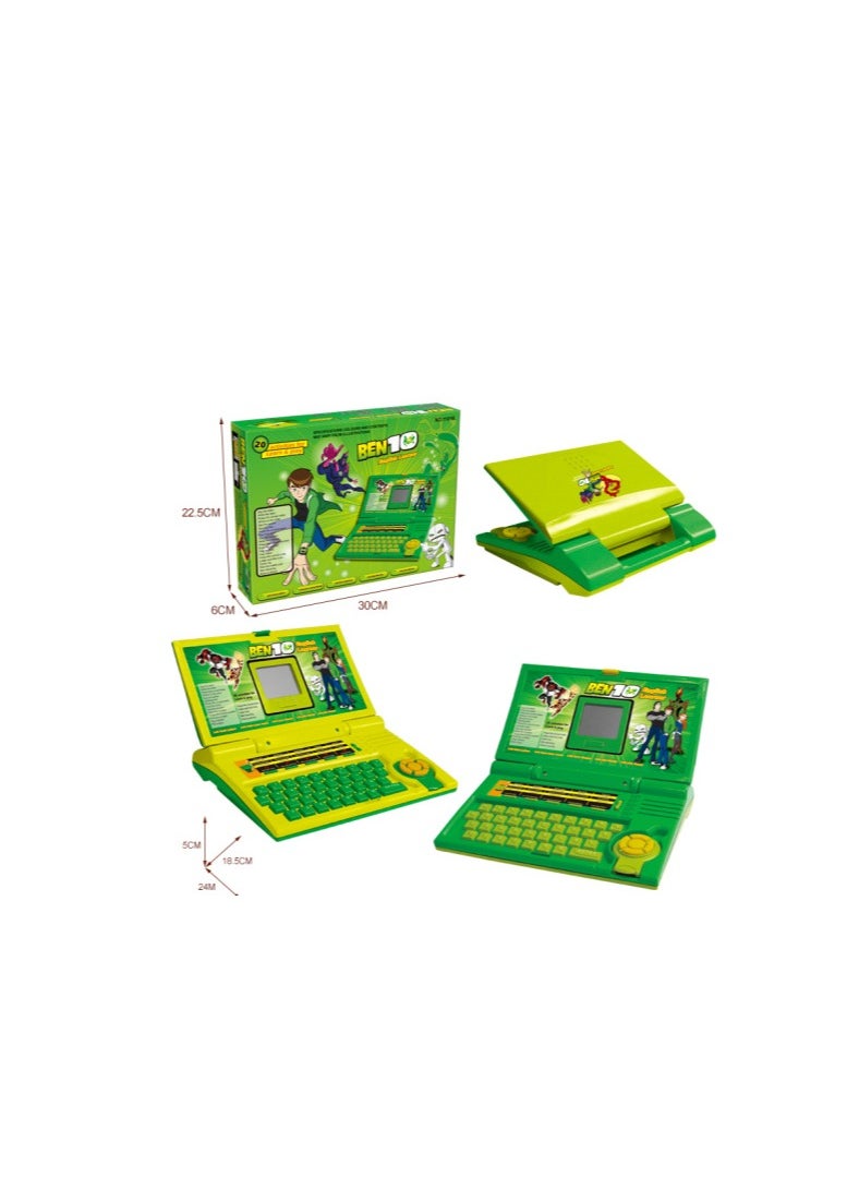 Sky Tech English Learning Laptop for Kids｜Bilingual Eye-Protection Screen, Parent-Child Interactive (30x6x22.5cm Green)  - Image 3