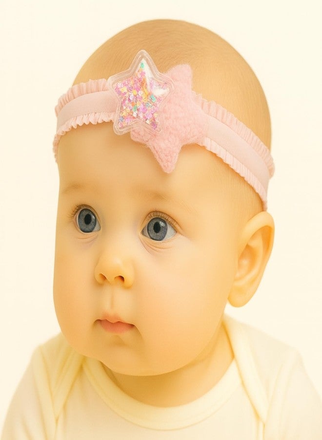 BellaStella 3 Pcs Baby Headbands Super Soft Stretchy & Multicolor Hair Bands Hair Bows Head Wrap Hair Accessories for Baby Girls Newborns Toddlers (Baby Pink) - Image 5