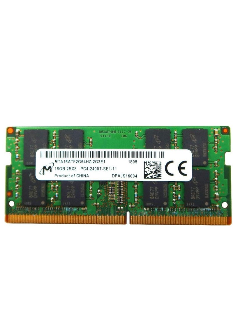 ماركة غير محددة وحدة ذاكرة لابتوب MTA16ATF2G64HZ-2G3E1 متوافقة مع MTA16ATF2G64HZ 16GB 2Rx8 DDR4 SO-DIMM PC4-19200 2400MHz 260 دبوس غير ECC CL17 1.2 فولت  - Image 1
