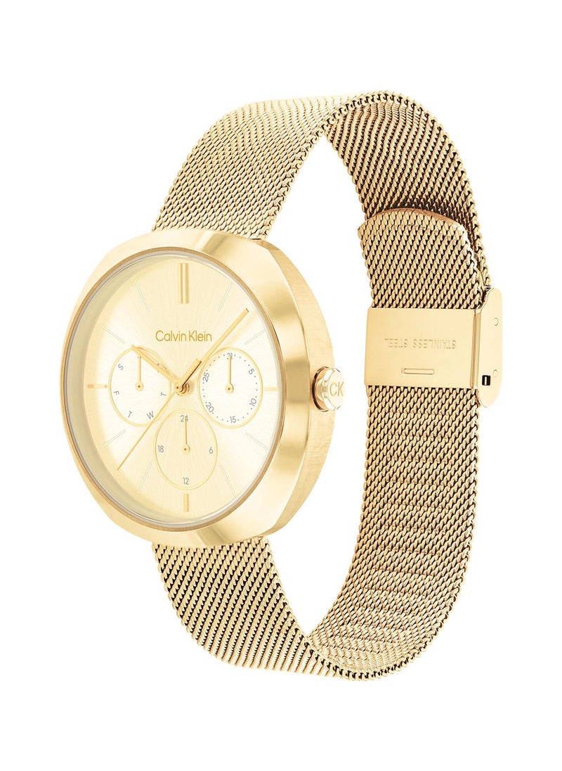 CALVIN KLEIN - Women's Analog Round Shape Stainless Steel Wrist Watch 25200339 - 38.5 Mm - Image 1