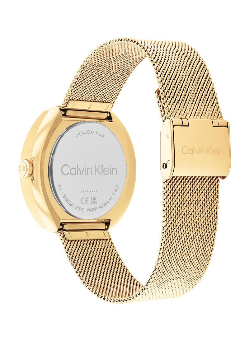 CALVIN KLEIN - Women's Analog Round Shape Stainless Steel Wrist Watch 25200339 - 38.5 Mm - Image 1
