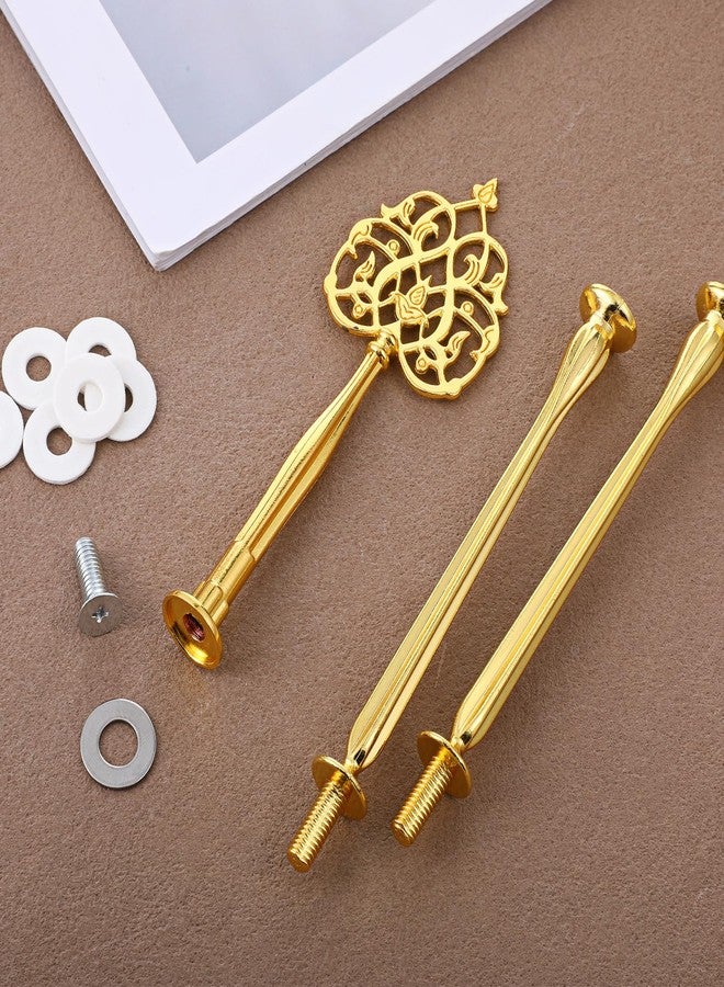 Eldraqth 3 Tier Cake Stand Holder Gold Cupcake Stand Tiered Tray Hardware Kit Metal Fruit Food Dessert Plate Stands Fitting Hardware Rod for Party, Wedding (Crown) - Image 2