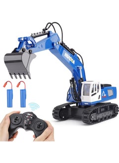 Y&D Remote Control Excavator Toy, 1/18 Scale Rc Toys Metal Shovel Double Track 360 Degree Rotation Hydraulic Toy for Kids Age 4-7 8 9 10 Year Old, Birthday Gifts Ideas  - Image 1