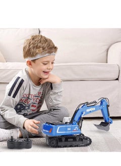 Y&D Remote Control Excavator Toy, 1/18 Scale Rc Toys Metal Shovel Double Track 360 Degree Rotation Hydraulic Toy for Kids Age 4-7 8 9 10 Year Old, Birthday Gifts Ideas  - Image 2
