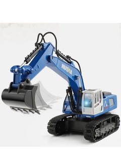 Y&D Remote Control Excavator Toy, 1/18 Scale Rc Toys Metal Shovel Double Track 360 Degree Rotation Hydraulic Toy for Kids Age 4-7 8 9 10 Year Old, Birthday Gifts Ideas  - Image 4