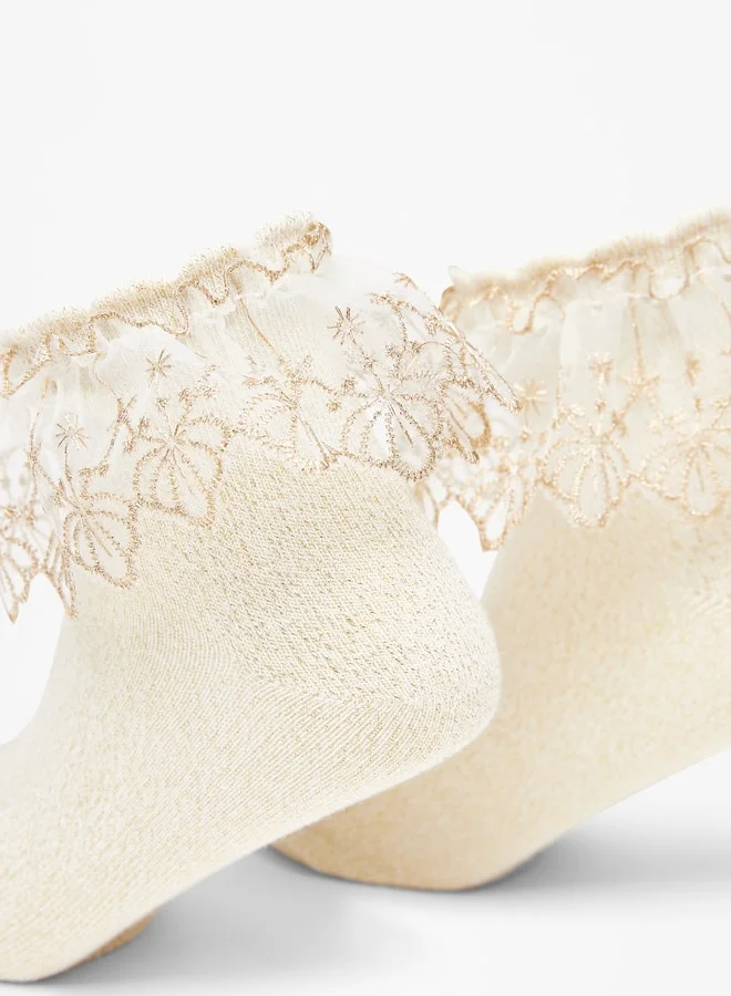 Flora Bella By Shoexpress Frill Detail Socks