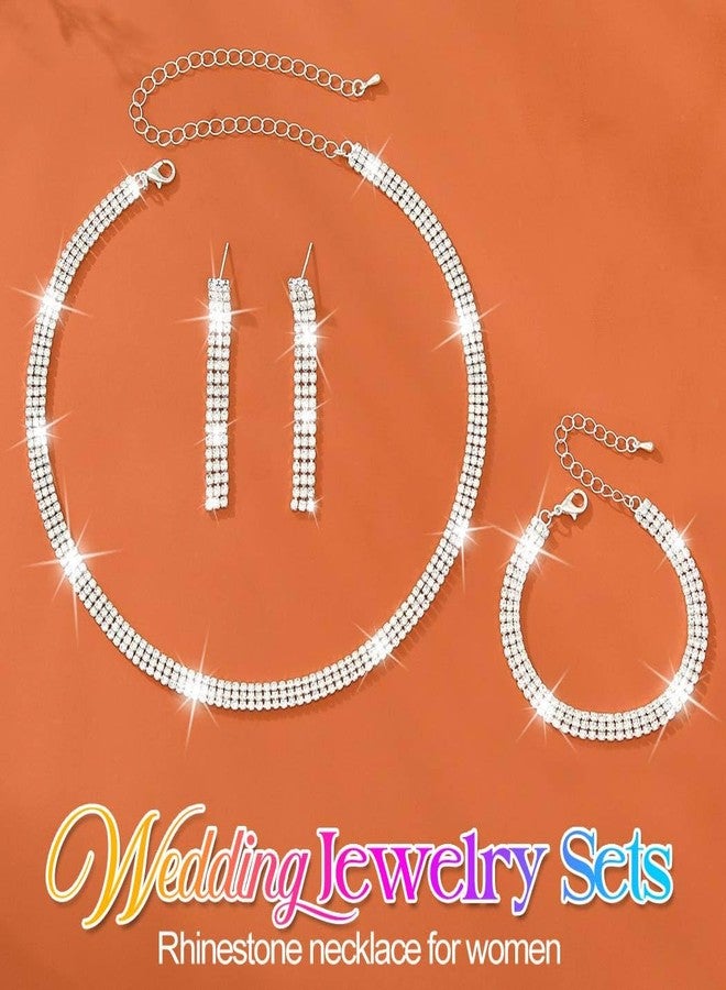 جورايس طقم مجوهرات زفاف من GORAIS، قلادة مرصعة بأحجار الراين، مجوهرات رسمية للعرائس والنساء - Image 5