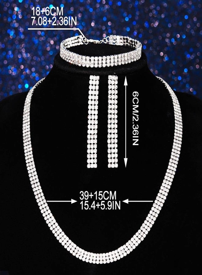 جورايس طقم مجوهرات زفاف من GORAIS، قلادة مرصعة بأحجار الراين، مجوهرات رسمية للعرائس والنساء - Image 2