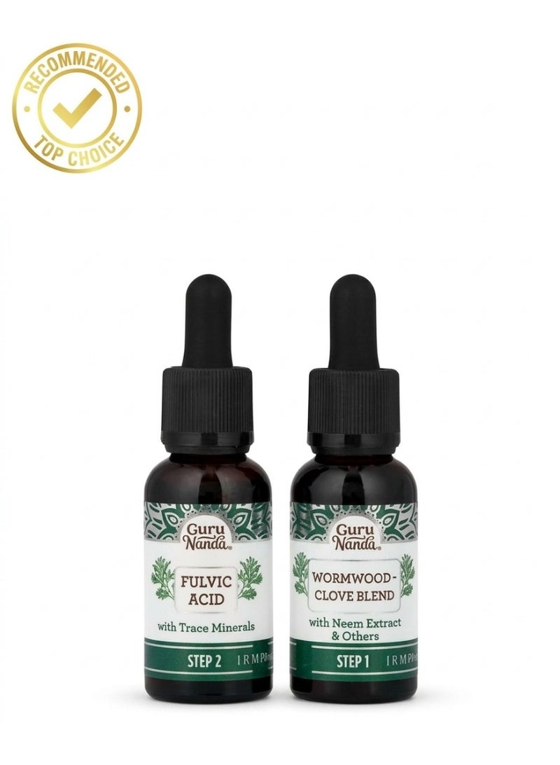 GuruNanda GutCleanse 2-Step Kit For Digestive Detox & Immune Support - 2 Bottles (30ml Each) - Image 2