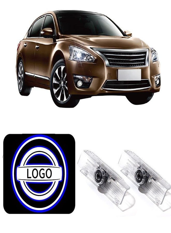 HAOGI Never Fade HD LED Door Light Logo Projector Compatible with NISSAN Series Accessories, 3D LED Ghost Shadow Laser for Altima Maxima Armada Titan Quest Pathfinder Terra (BlueLogo) - Image 1