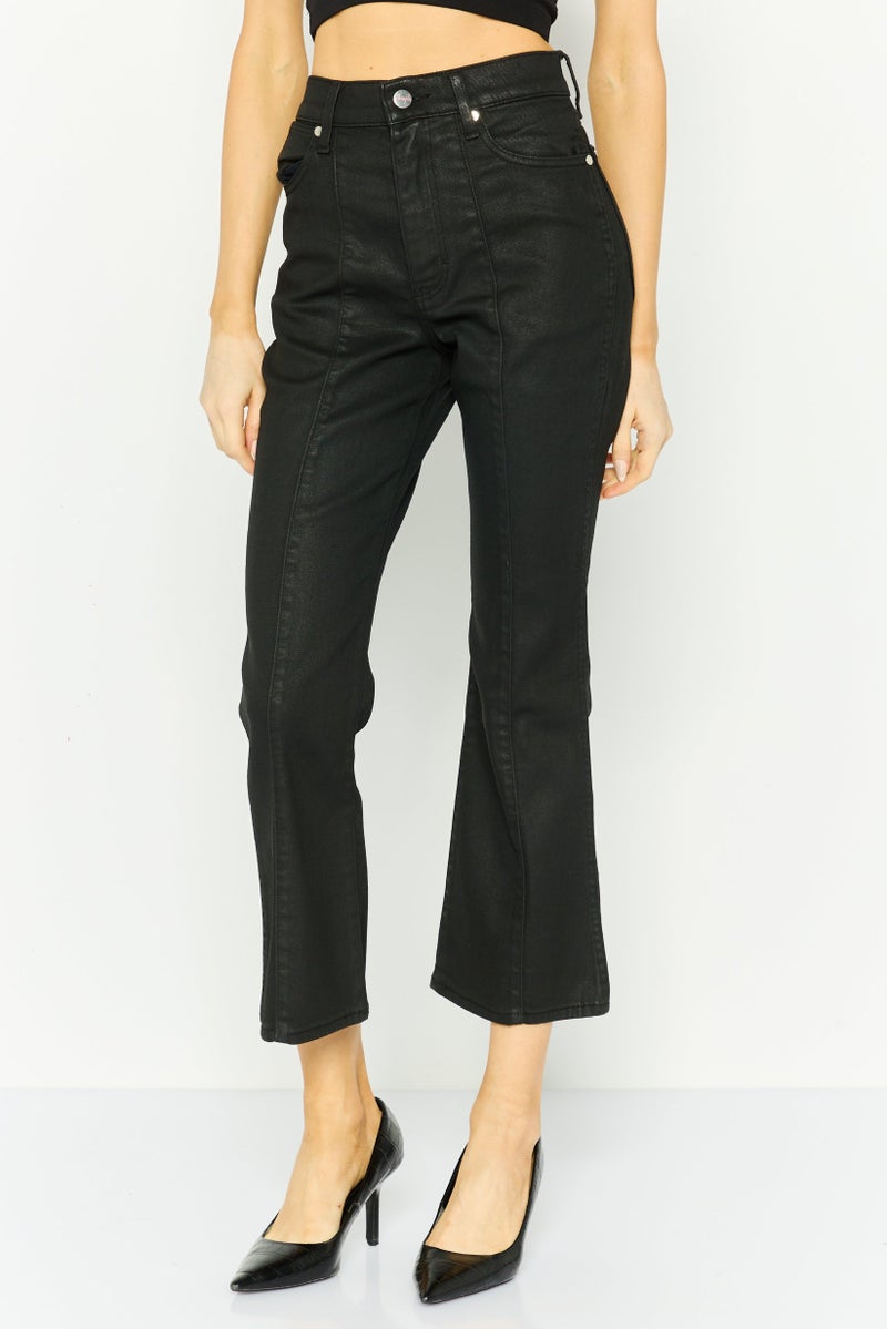 Wrangler Women Slim Fit Washed High Rise No stretchable Jeans, Black - Image 1