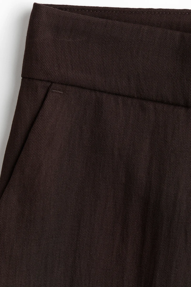 اتش اند ام بنطلون واسع الساق من نسيج التويل