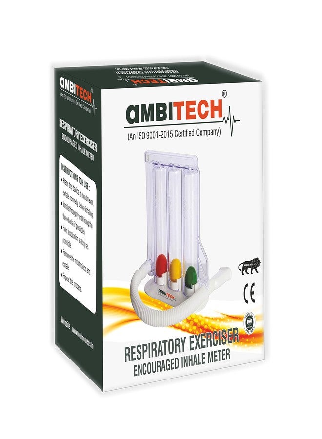 AmbiTech Respiratory 3 Ball Lung Exerciser, Spirometer, Pack of 1 - Image 1