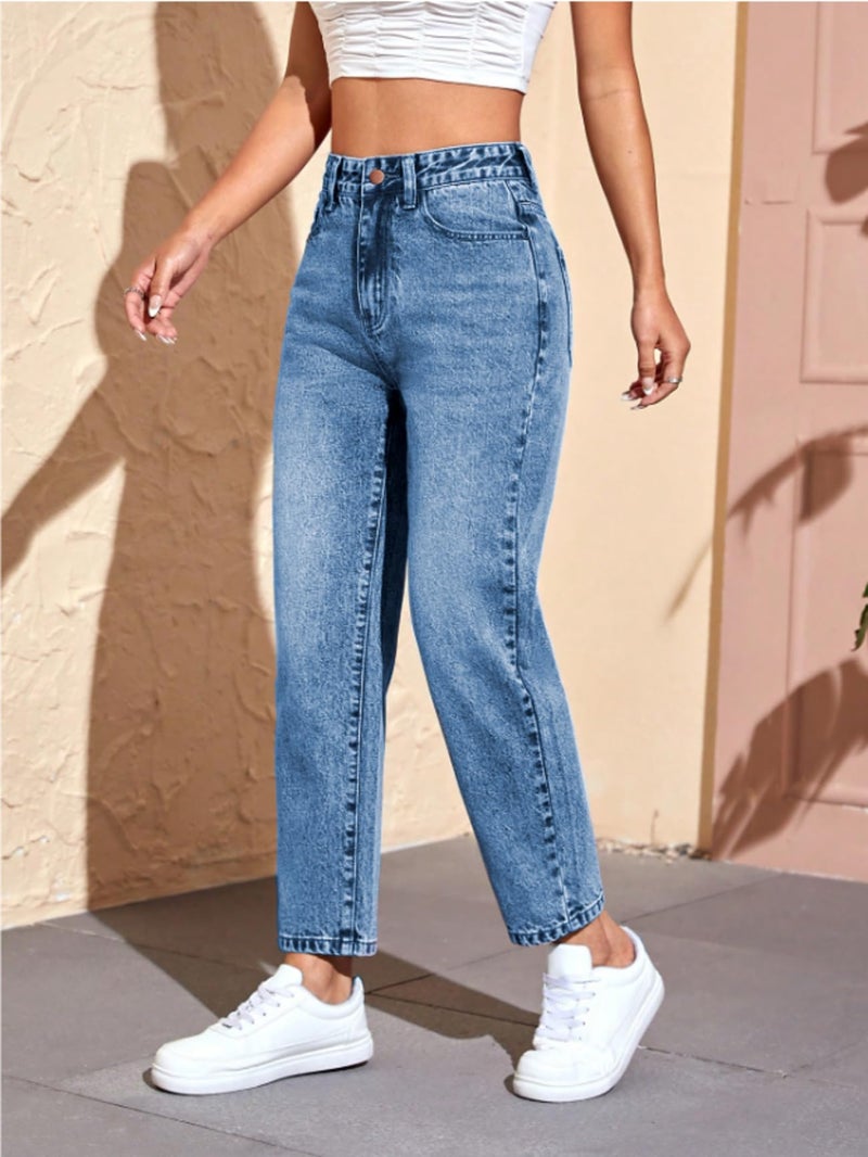 Ben Martin Mom Fit Jeans for Women || High Waist Tapered Fit Stretchable Jean's Pant for Women's || Relax Fit Carrot Jean:s || Stylish Jean,s for Woman || Casual Denim Mom Jean::s,LB - 30 - Image 4