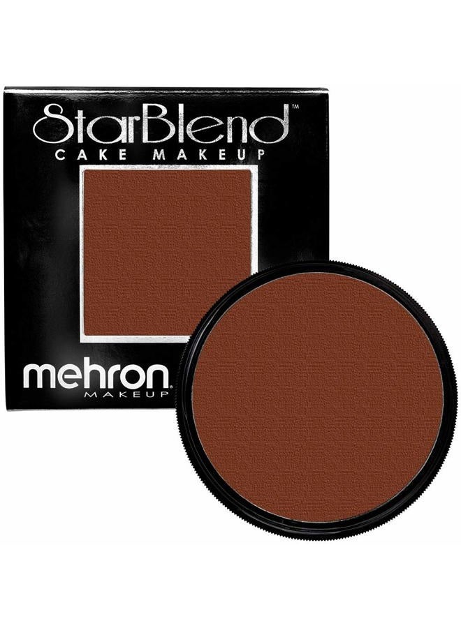 mehron Makeup StarBlend Cake Makeup | Wet/Dry Pressed Powder Face Makeup | Powder Foundation | Sable Brown Face Paint & Body Paint 2 oz (56g) - Image 1
