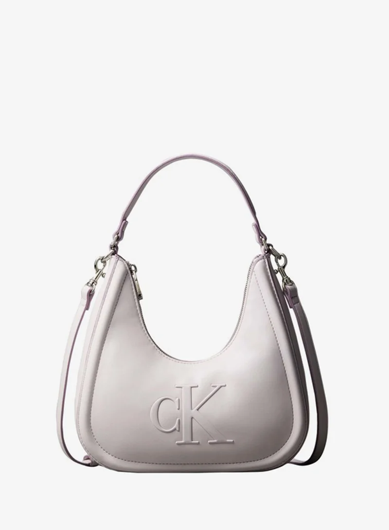 Calvin Klein Embossed Monogram Crescent Bag