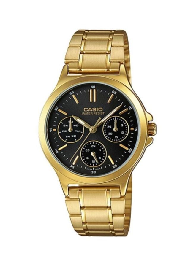 CASIO Women Stainless Steel Analog Watch LTP-V300G-1AUDF - 38 mm - Gold - Image 1