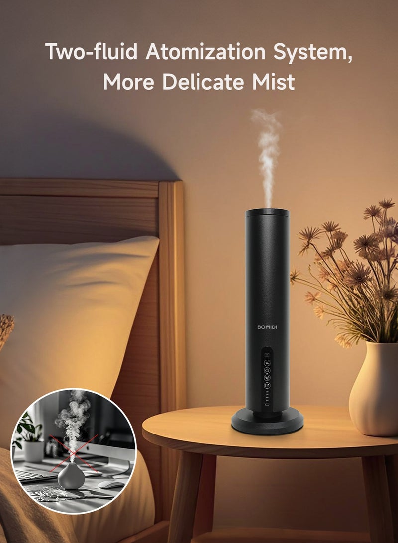 BOMIDI Waterless Aromatherapy Diffuser with 120ML Sandalwood Essential Oil – Smart Bluetooth & Touch Screen Scent Machine for Home, Office & Commercial Use (Venturi Tech, 100m² Coverage), BOMIDI AD02 Black  - Image 4