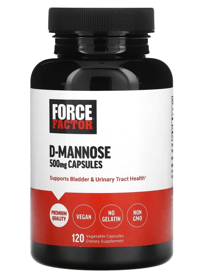 Force Factor D-Mannose 500 mg 120 Vegetable Capsules